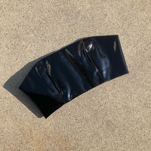 Danielle guizio black vinyl pvc corset crop top